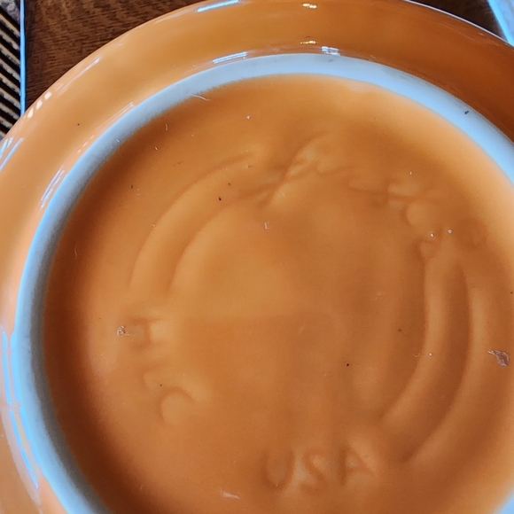 Fiesta 7 inch bowl.  TANGERINE color. - Picture 3 of 3